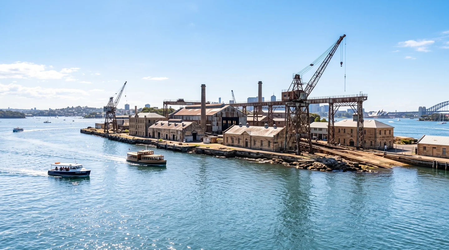 Cover image for A storied industrial sanctuary adrift in the heart of Sydney Harbour