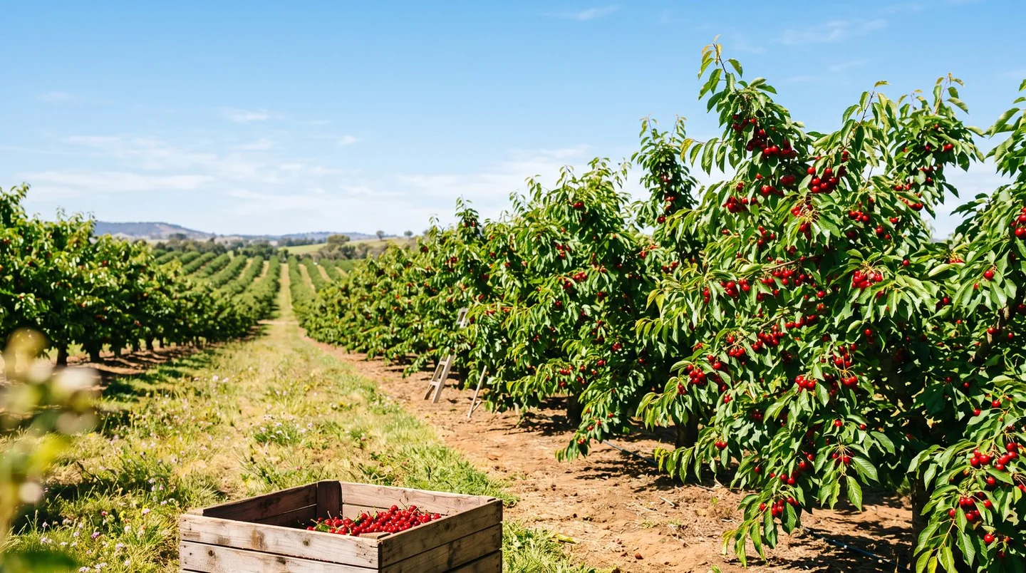 Cover image for Savor the golden harvests and rich heritage of Australia’s cherry capital