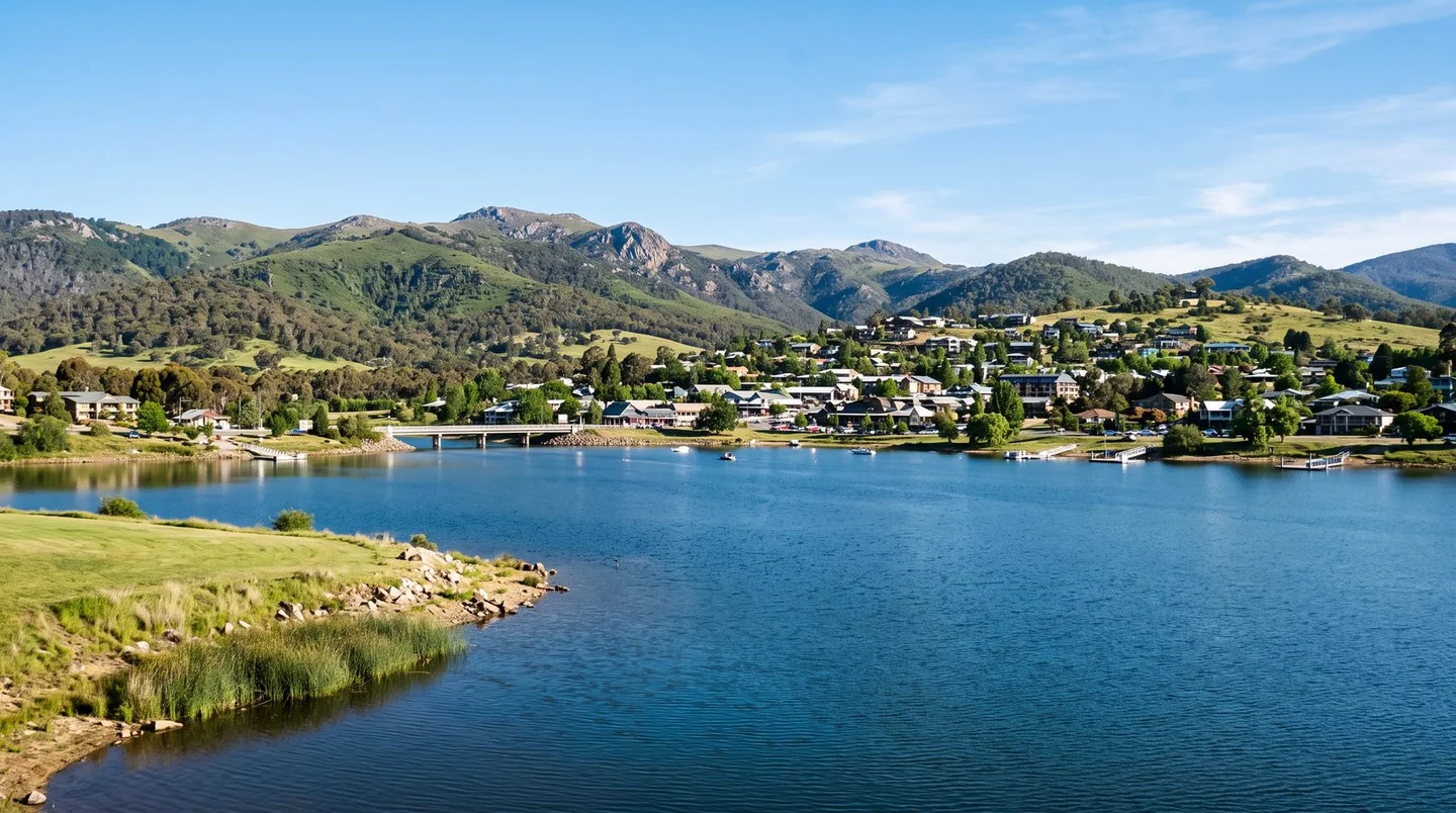 Cover image for A year-round alpine hub perched on the sapphire shores of Lake Jindabyne