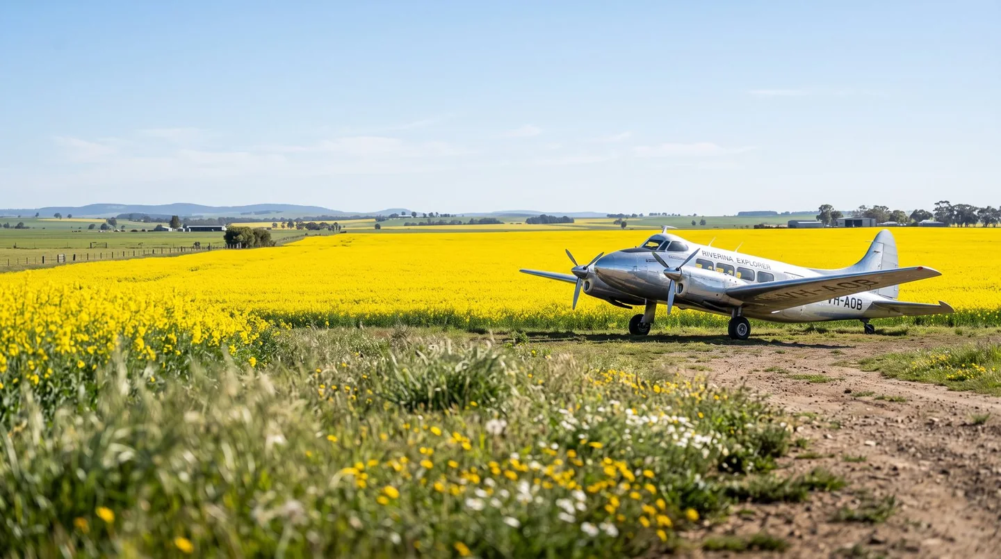 Cover image for Aviation heritage meets the golden bloom of the historic Riverina plains