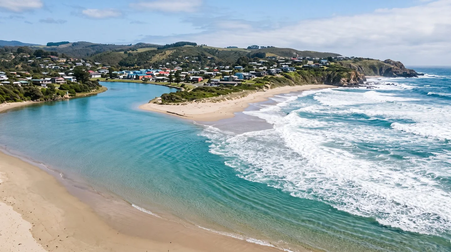 Cover image for An aquatic playground where clear lake waters meet the Pacific Ocean surf