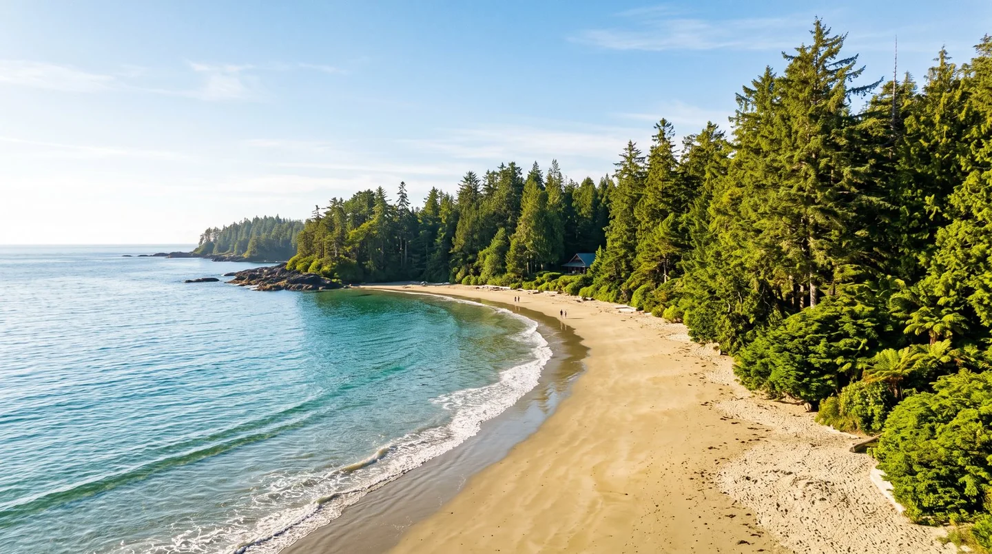 Cover image for Golden sands and ancient rainforests converge at this vibrant Pacific coastal retreat