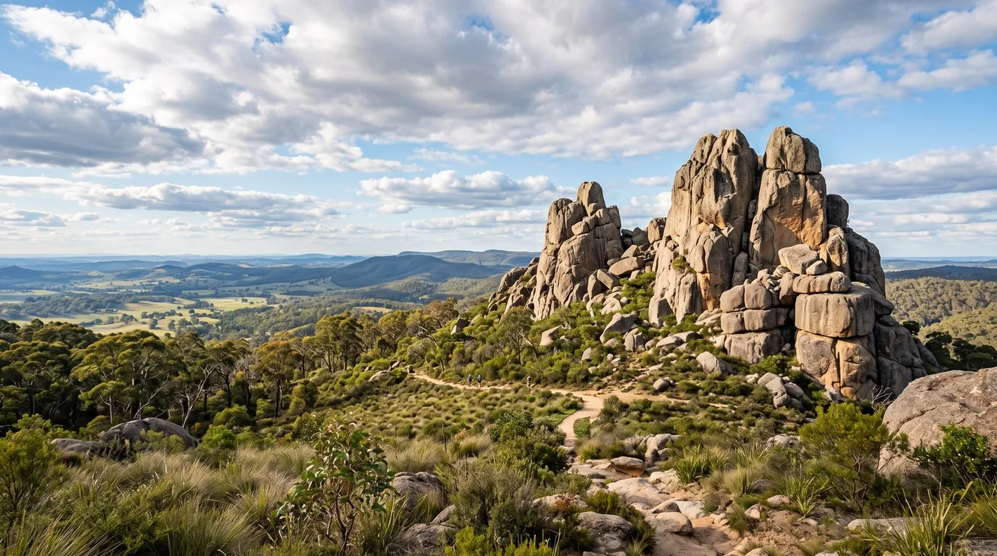 Cover image for Scale the ancient granite tors of Cathedral Rock for panoramic tableland views