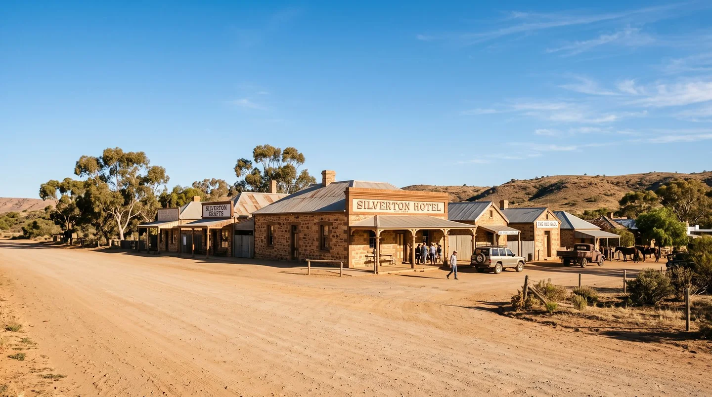Cover image for A cinematic outback relic where silver mining history meets the silver screen
