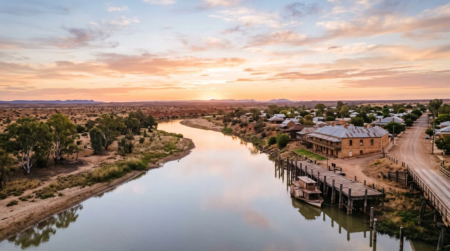 Cover image for The legendary outback gateway where historic river trade meets timeless desert horizons