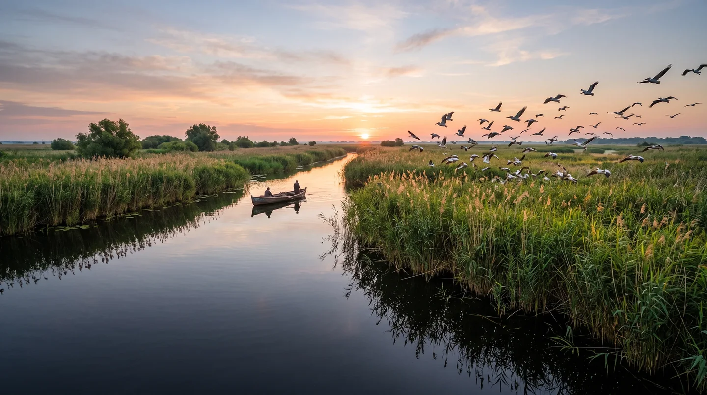 Cover image for The shifting silts and silent reed beds of the Danube Delta