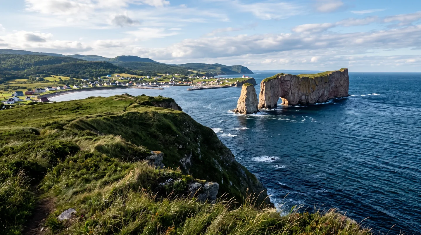 Cover image for Where the Appalachian spine meets the Atlantic salt: A journey to the edge of the Gaspé.