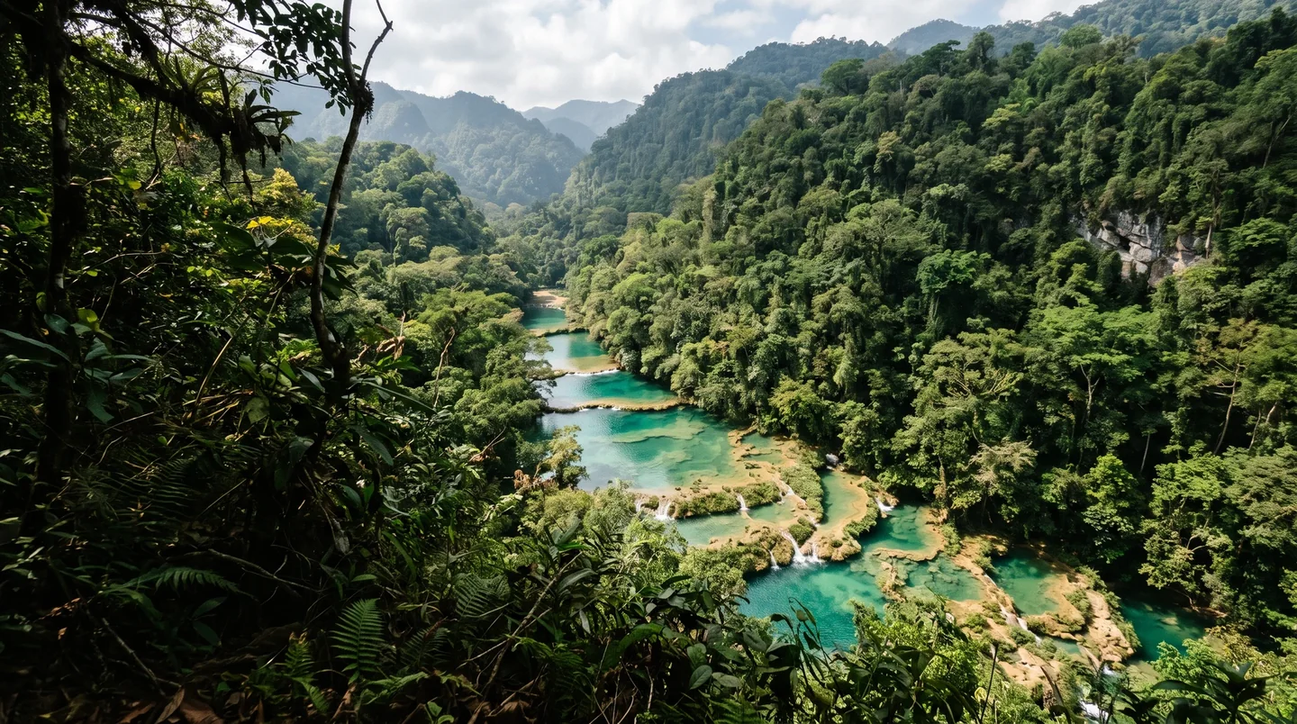 Cover image for The Turquoise Tiered Sanctuary Where a Roaring Guatemalan River Hides Underground