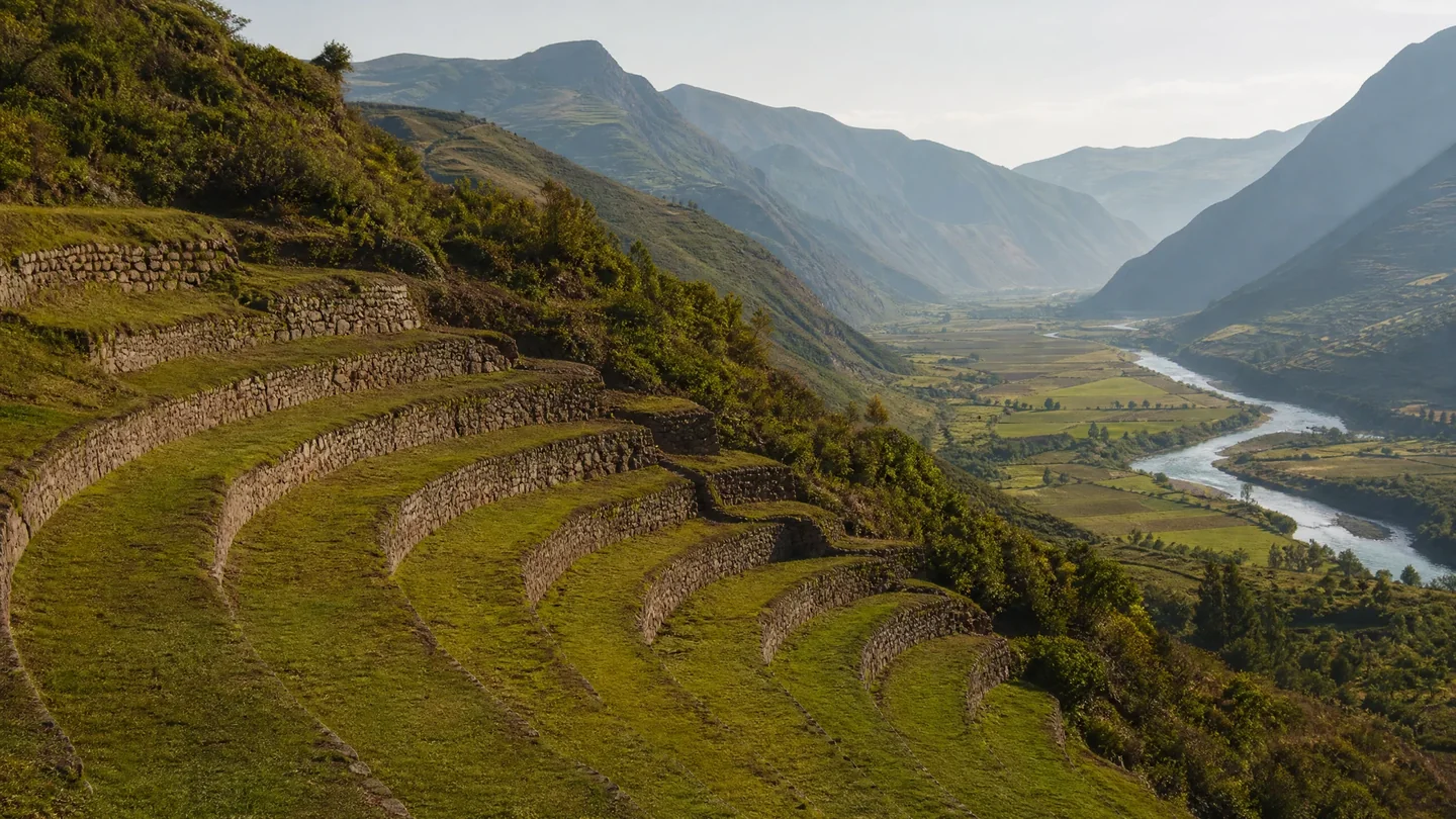 Cover image for The sacred dust of the Andes rises where ancient rivers carve through the Incan heartland.