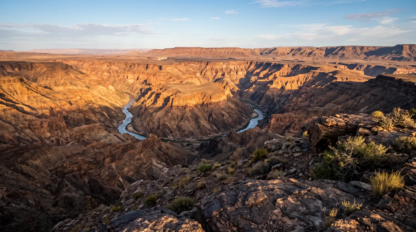 Cover image for The Silent Rift: Navigating the Billion-Year Echoes of Namibia’s Fish River Canyon