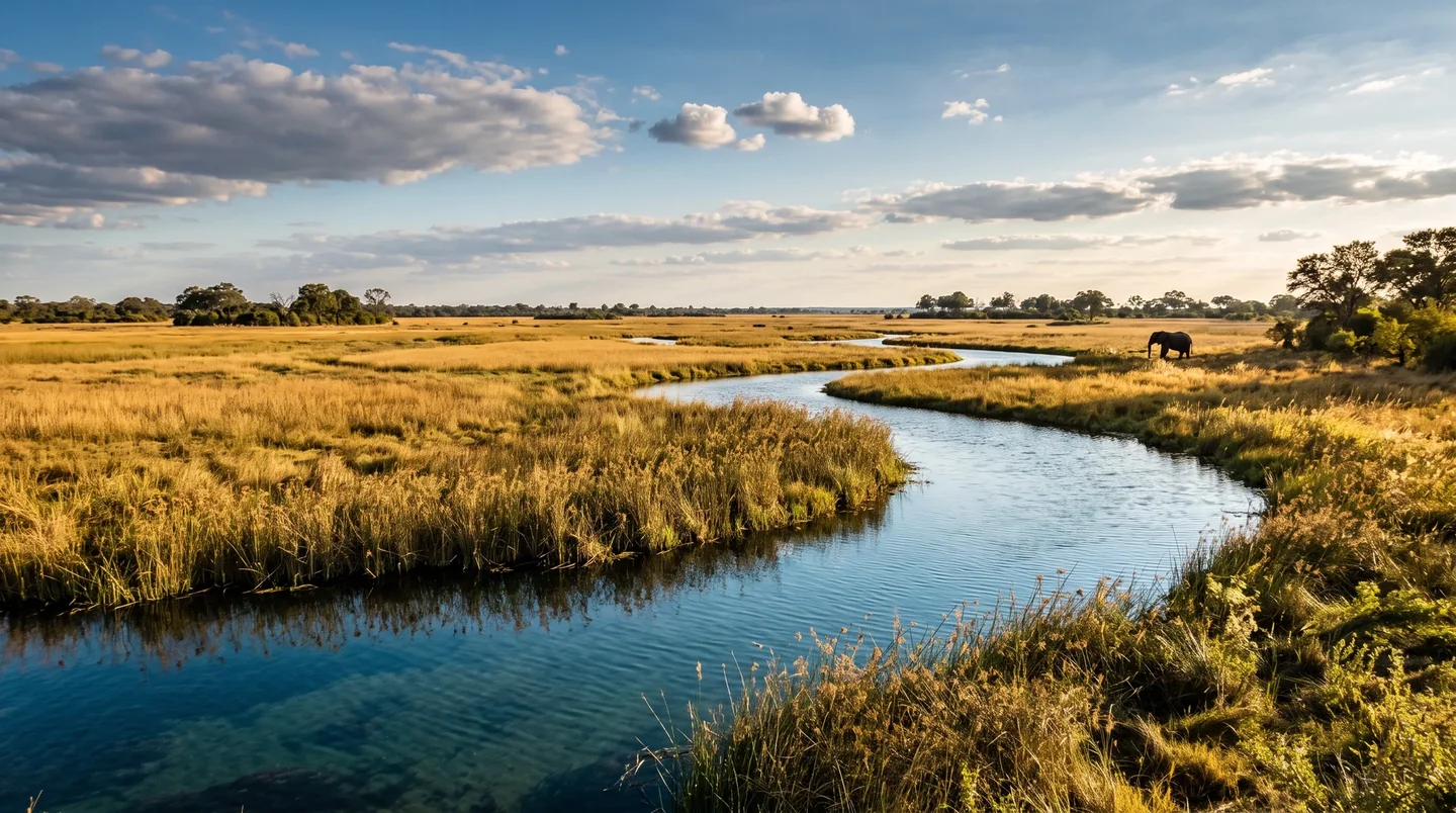 Cover image for The Miraculous Pulse of Water Where the Kalahari Desert Meets a Shimmering Inland Sea