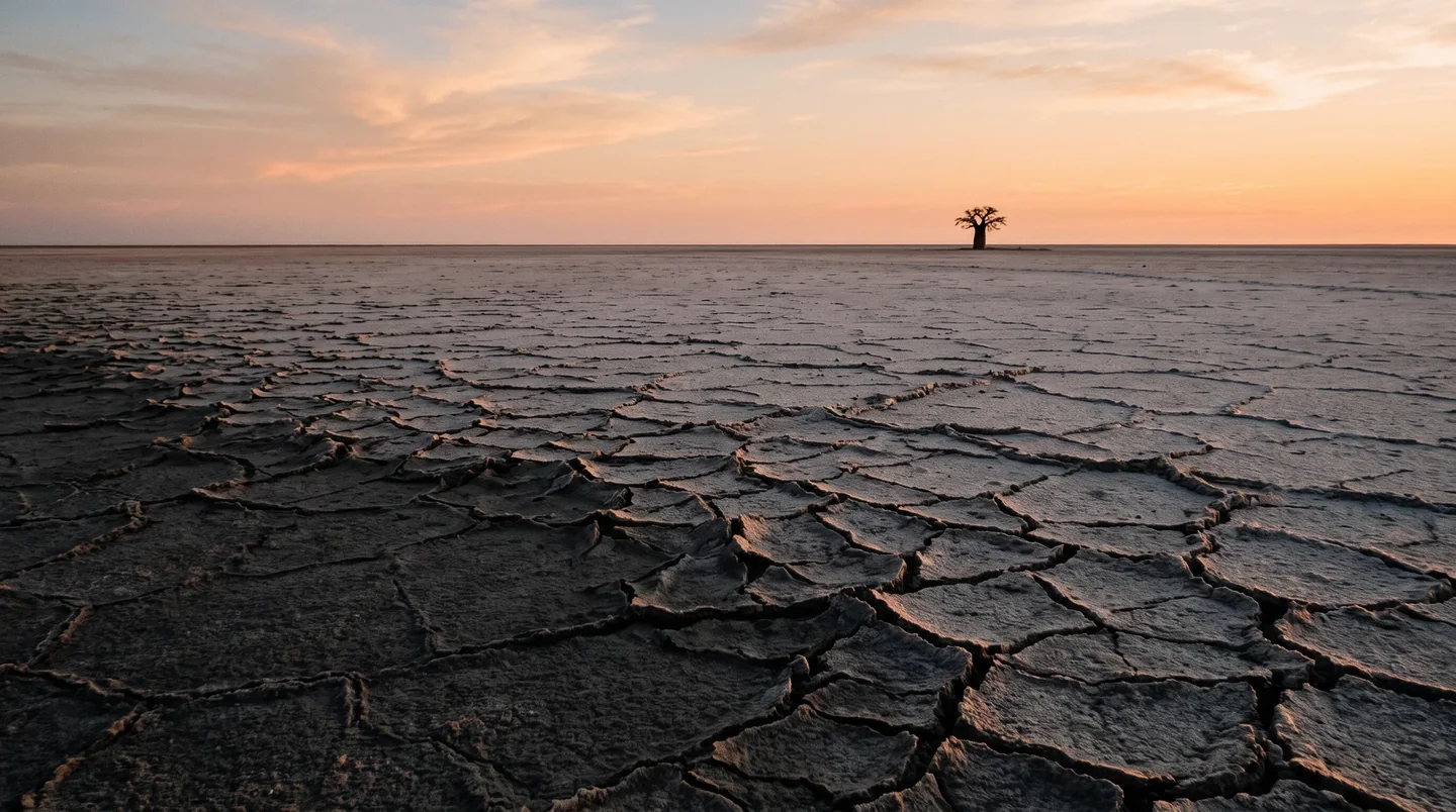 Cover image for The Silence of a Dried Sea: Navigating the Luminous Salt Crusts of Makgadikgadi