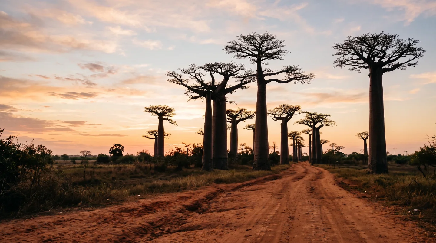 Cover image for The ancient sentinels of Menabe stand as living monuments to Madagascar's lost tropical forests.