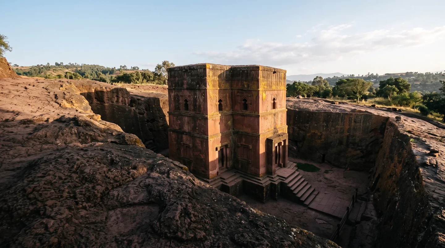 Cover image for The Subterranean Sanctuary of Lalibela Where Faith is Carved from Volcanic Stone