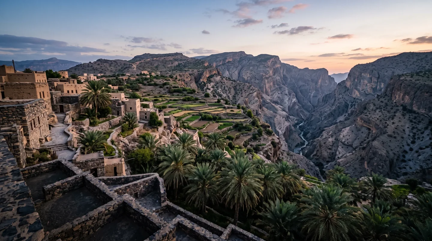 Cover image for The Green Mountain of Oman offers a fragile sanctuary above the Hajar clouds