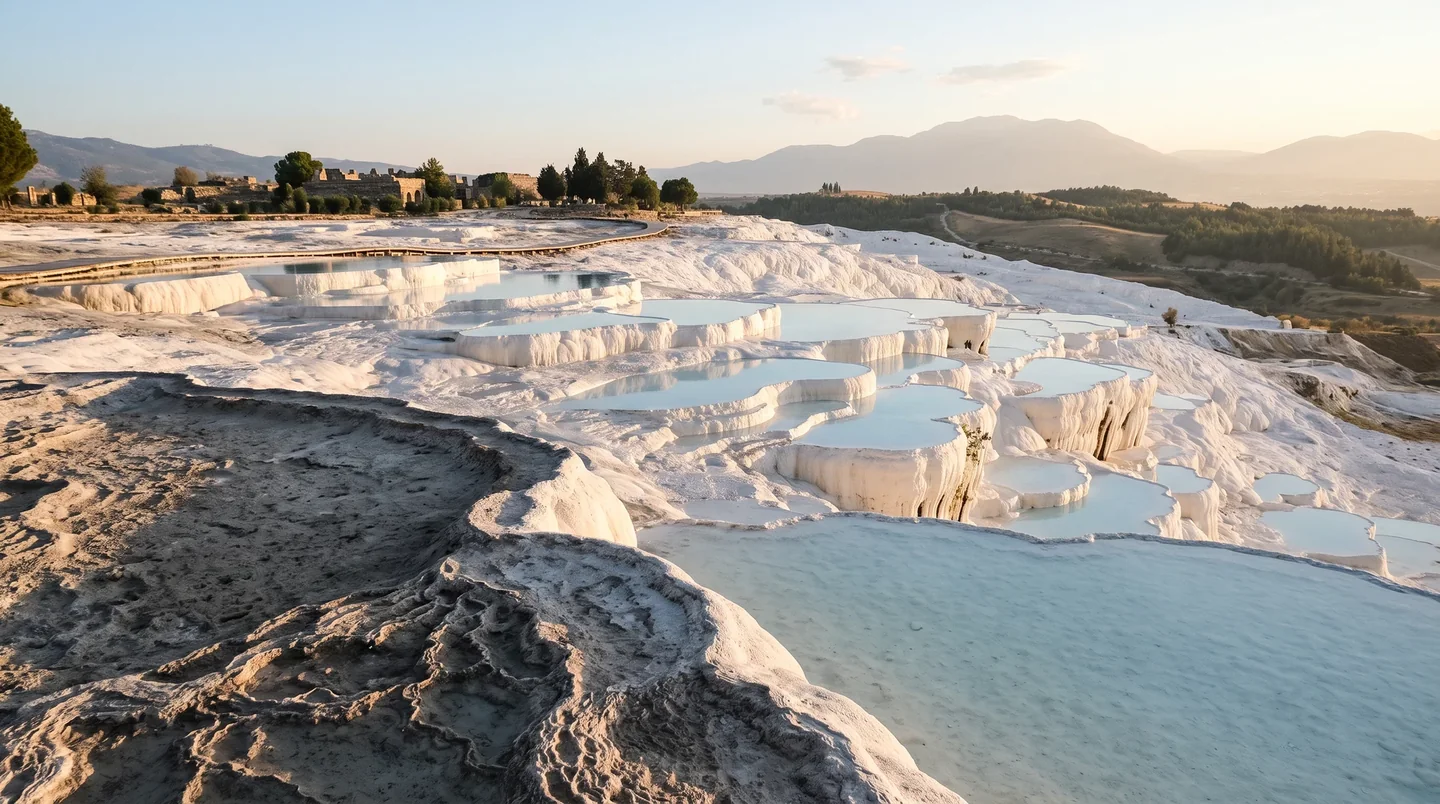 Cover image for The White Fortress of Hierapolis: Walking Through Türkiye’s Ancient Pools of Living Stone.