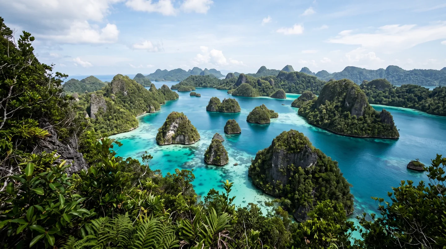Cover image for Prehistoric stone meets the vibrant pulse of the Coral Triangle in Indonesia’s emerald karst.
