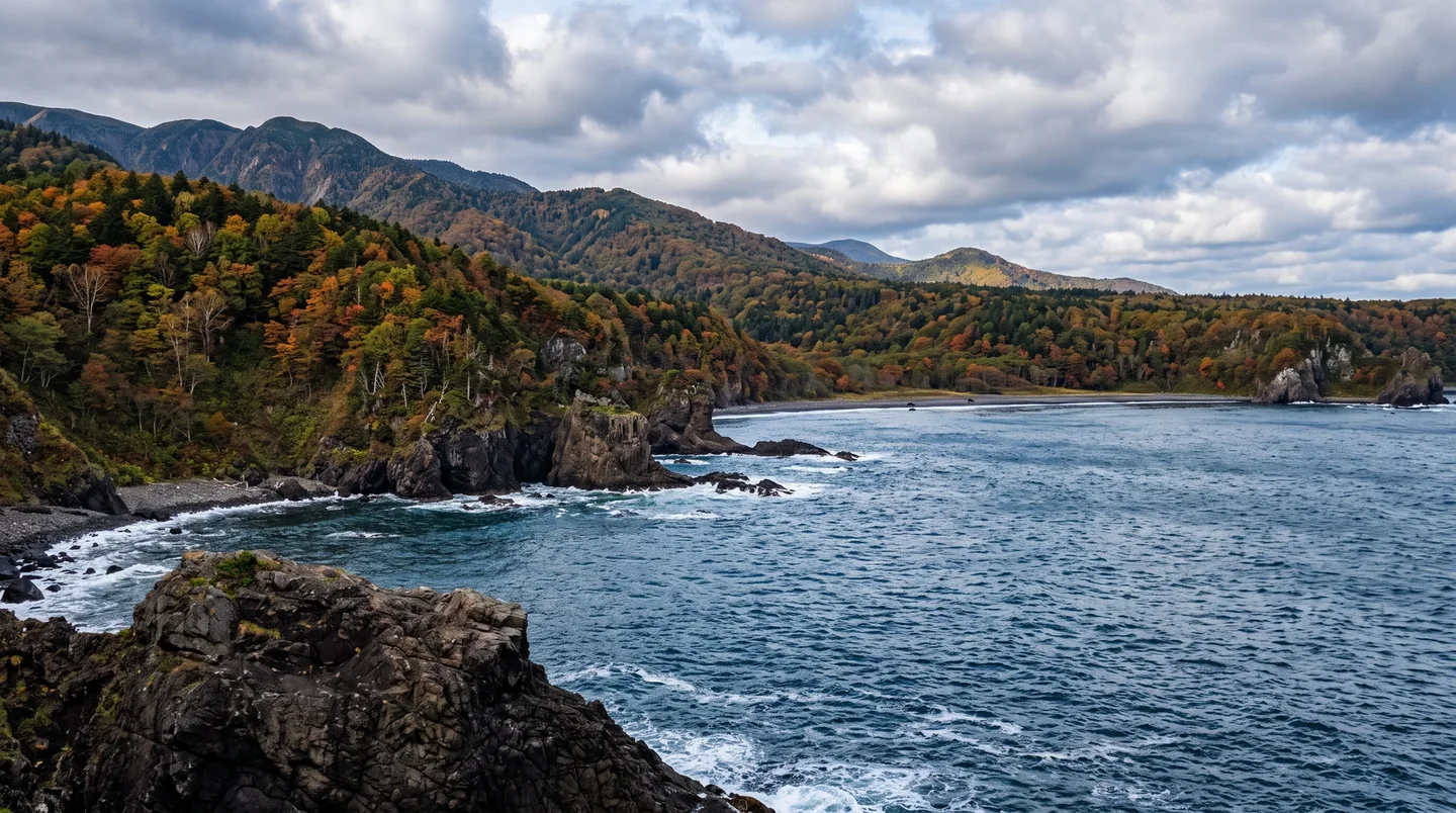 Cover image for Where the volcanic spine of Hokkaido meets the drifting ice of the Okhotsk Sea