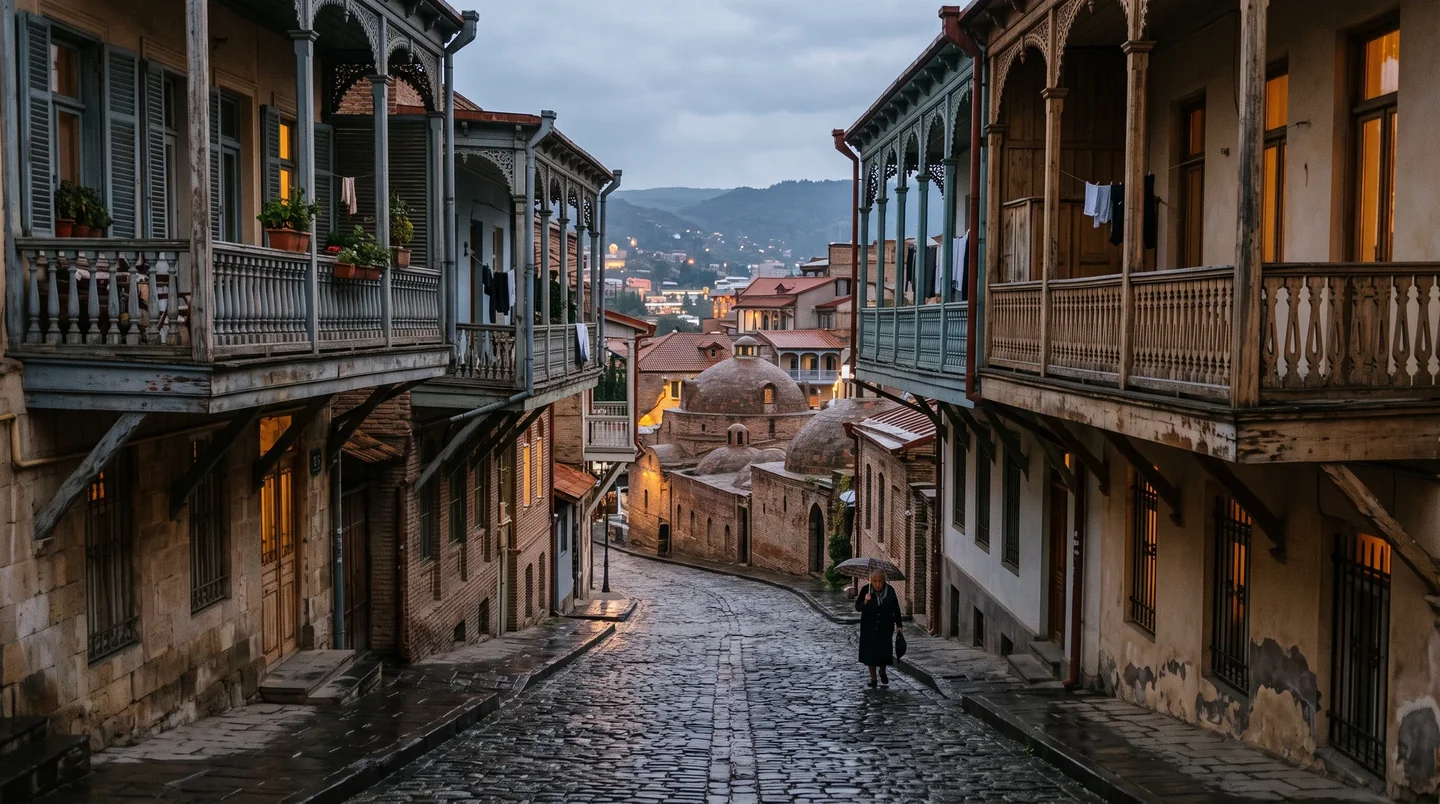 Cover image for The Painted Courtyards and Sulfur Springs of Tbilisi.