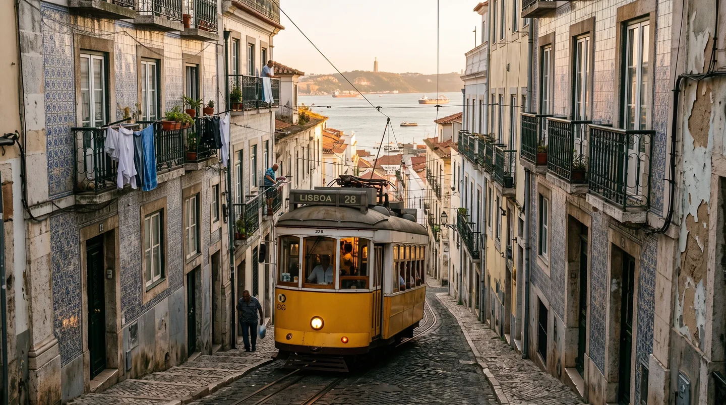 Cover image for The Gilded Echoes of Lisbon: A Journey Through Light and Longing