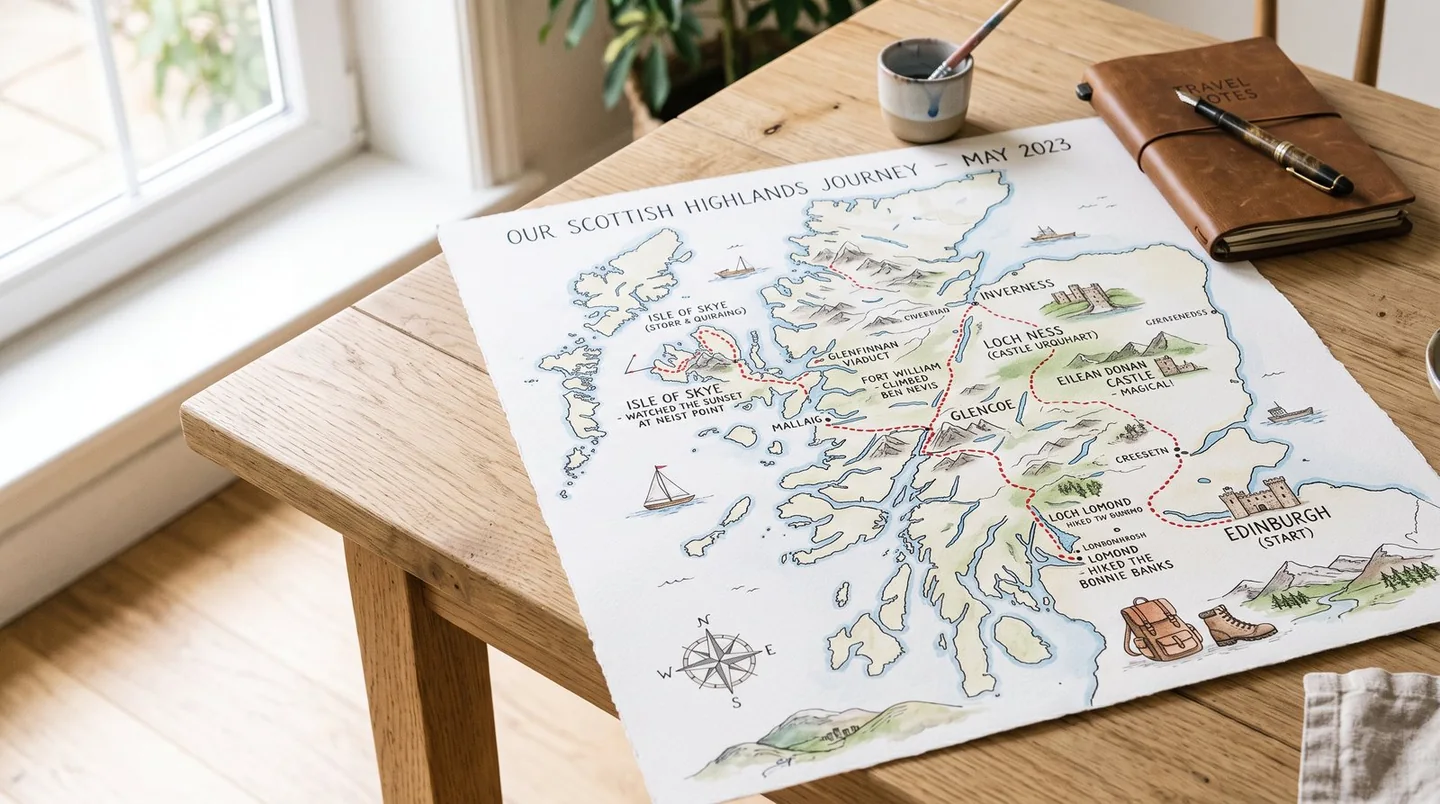 Cover image for The hand-drawn map still tells a traveler what a pin never can.