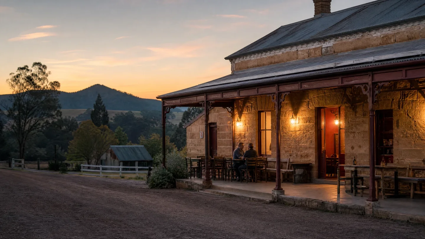 Cover image for The Quiet Anchor of the Great North Road: A Wistful Afternoon at Wollombi’s Historic Sandstone Tavern