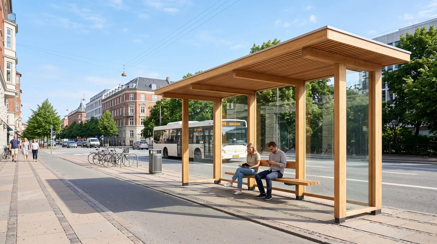 Cover image for The humble bus stop is being redesigned as a place to wait well.