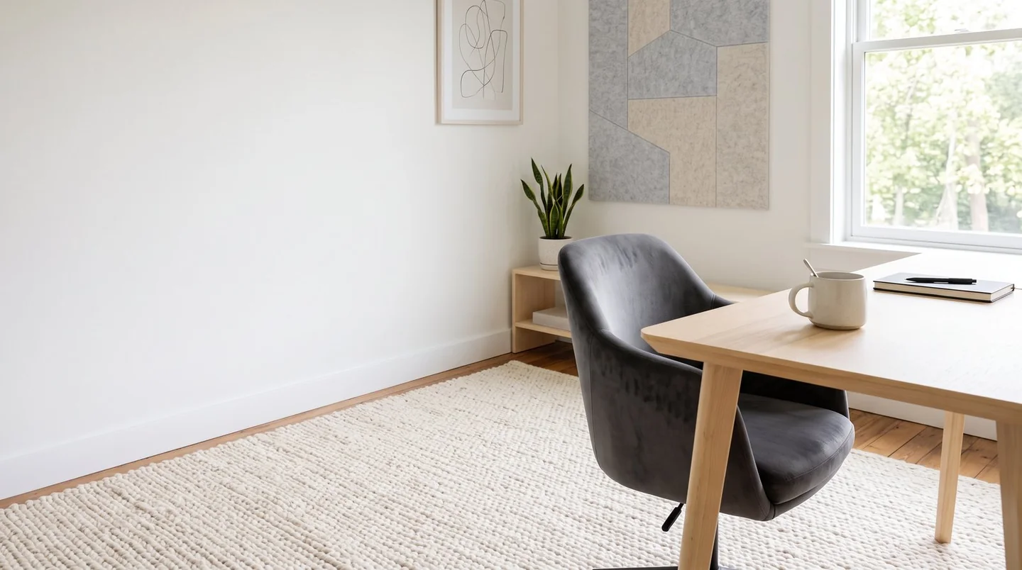Cover image for A calmer workday may begin with how a room sounds, not how it looks.