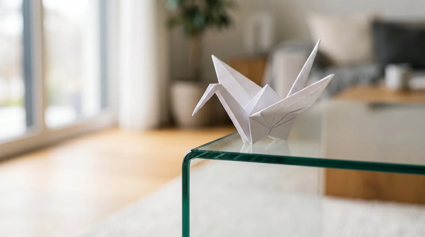 Cover image for The paper crane is becoming a study in light, weight, and impossible balance.