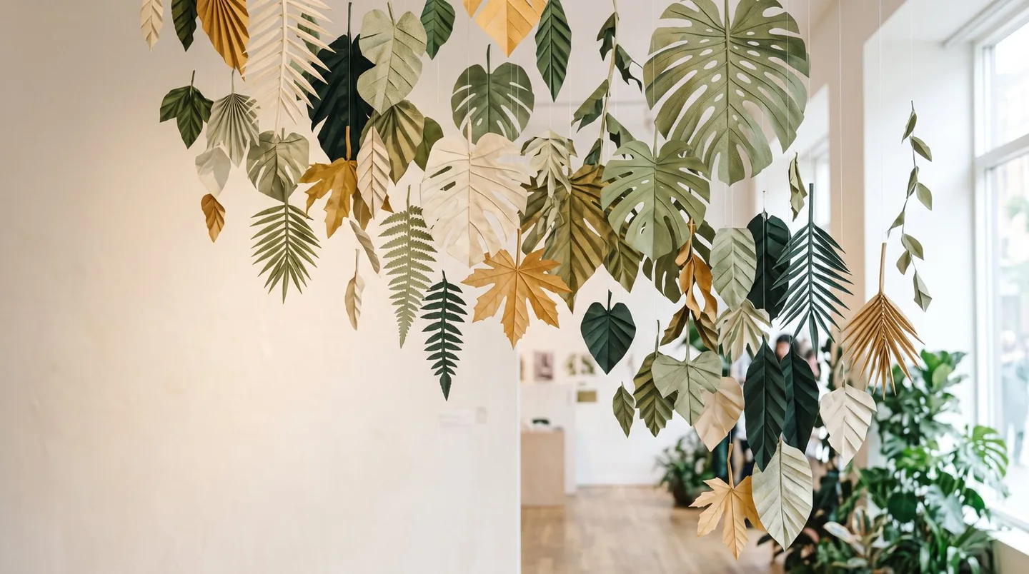Cover image for A garden of folded paper is learning the vocabulary of real leaves.