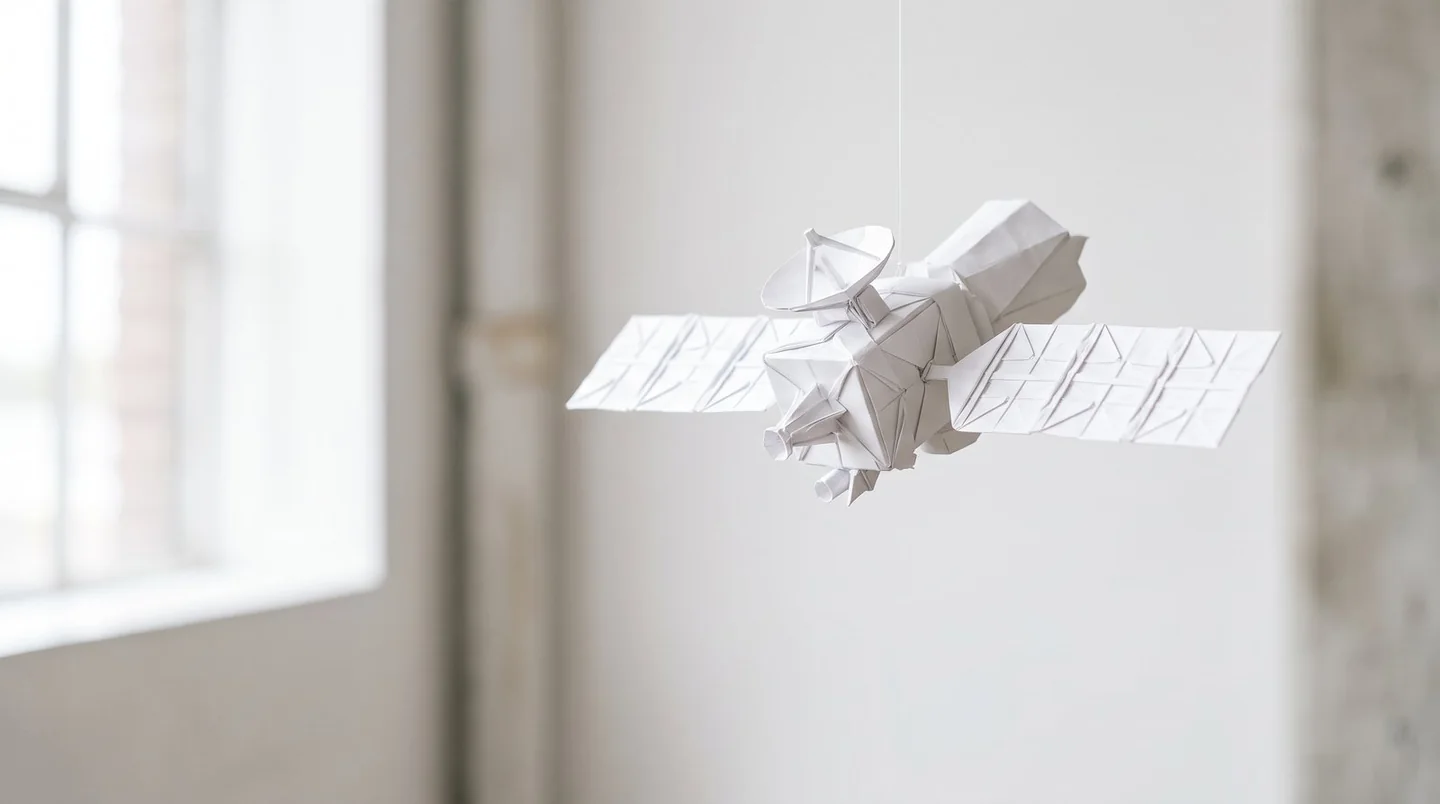 Cover image for The most elegant satellite in the room is made from a single square of paper.