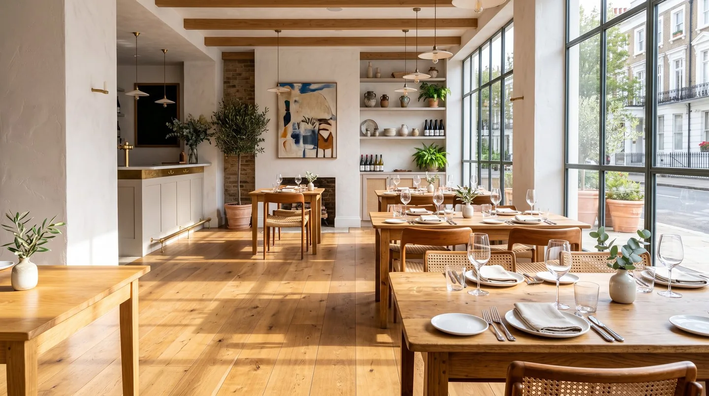 Cover image for The Palomar — Mediterranean restaurant at 7 Oxford Street.