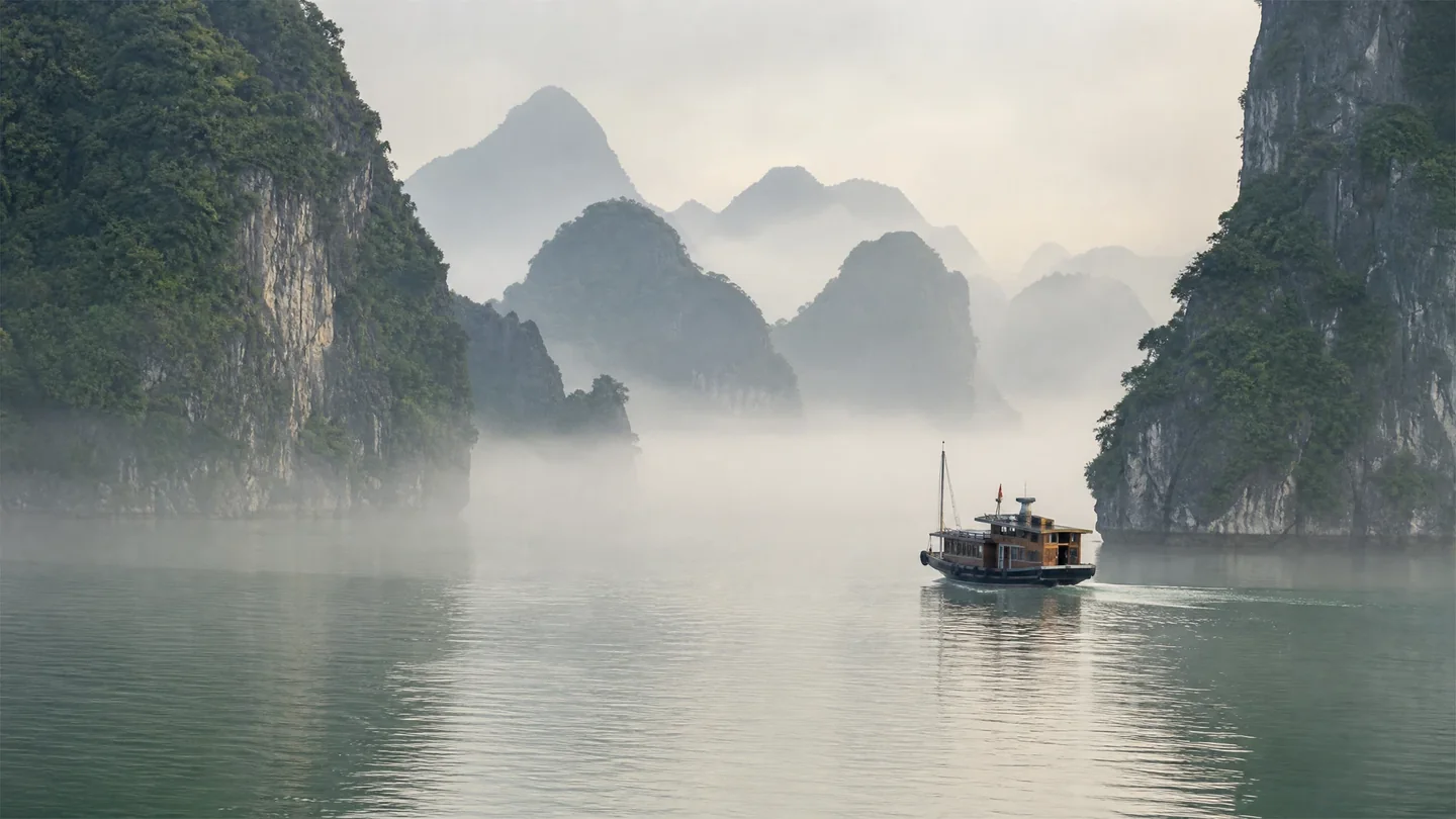 Cover image for Between Stone and Water: A Patient Day in Hạ Long Bay