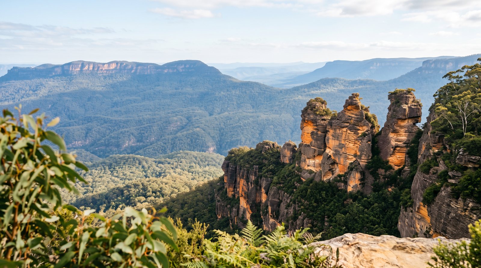 Cover image for The weathered sandstone spires and deep wilderness valleys of historic Katoomba