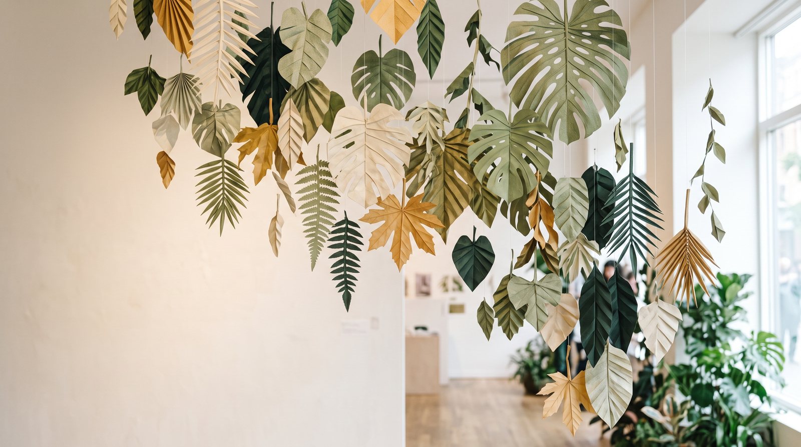 Cover image for A garden of folded paper is learning the vocabulary of real leaves.