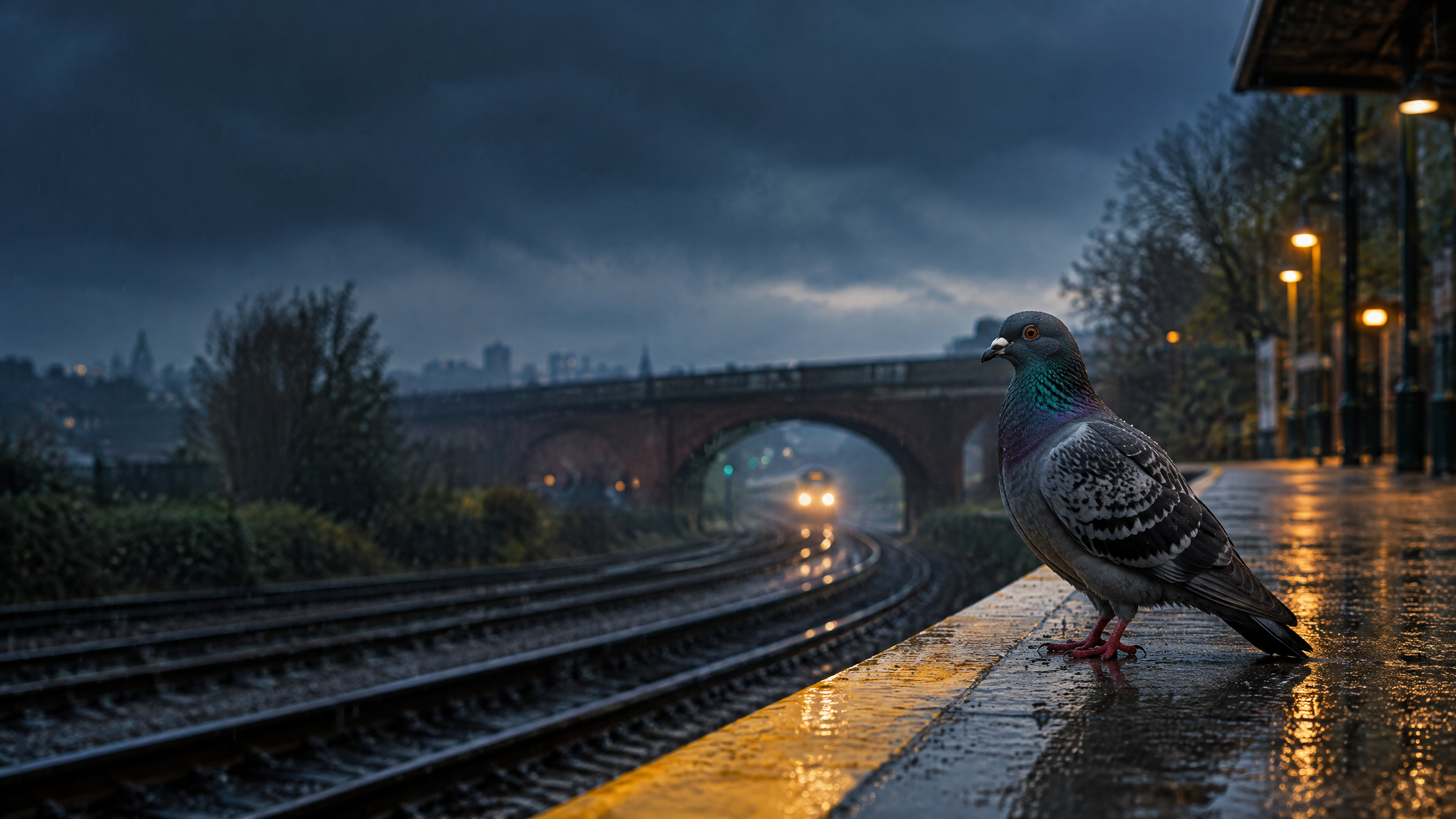 Cover image for The Pigeon With a Train Timetable